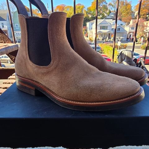 Briselblack The Seventh Chelsea Boot in Maryam Natural Reverse Horsebutt