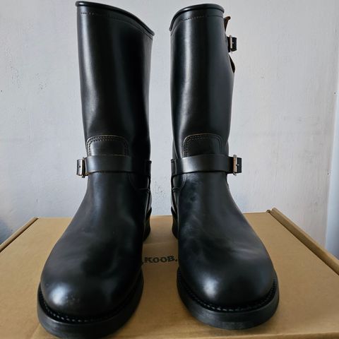 SKOOB Wander Engineer Boots in Maryam Black Teacore Horsebutt