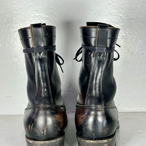 Rolling Dub Trio Griffin 8.5" Plain Toe Boots in Original Black Horsebutt #1010
