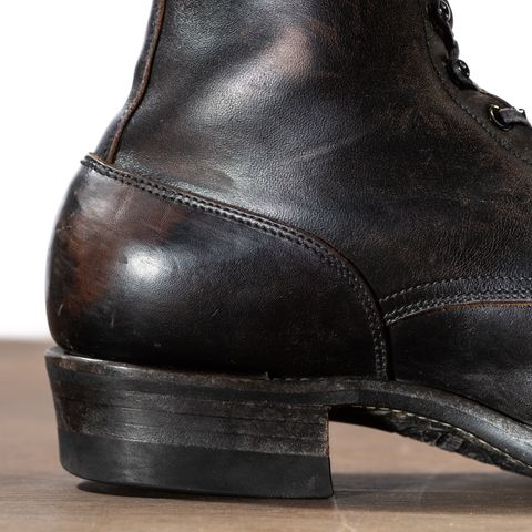 Rolling Dub Trio Griffin 8.5" Plain Toe Boots in Original Black Horsebutt #1010
