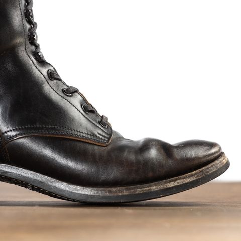 Rolling Dub Trio Griffin 8.5" Plain Toe Boots in Original Black Horsebutt #1010