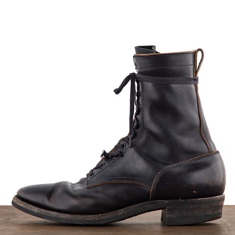Rolling Dub Trio Griffin 8.5" Plain Toe Boots in Original Black Horsebutt #1010