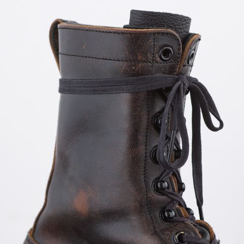 Rolling Dub Trio Griffin 8.5" Plain Toe Boots in Original Black Horsebutt #1010