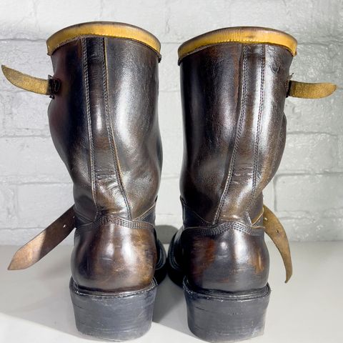Role Club Anniversary Engineer Boots in Shinki Hand-Finished Black Horsehide