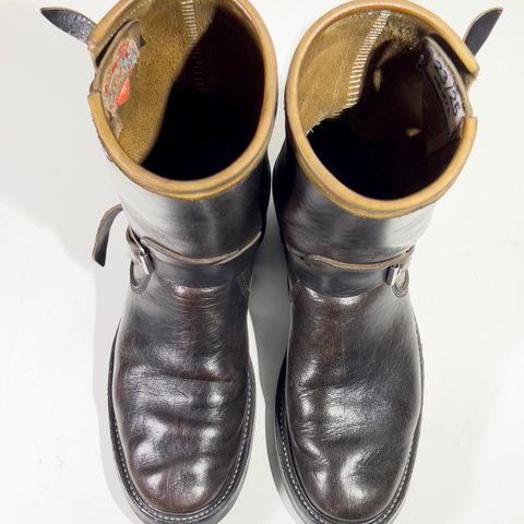 Role Club Anniversary Engineer Boots in Shinki Hand-Finished Black Horsehide
