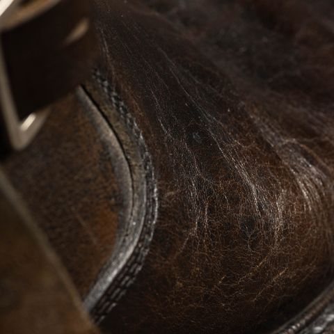 Role Club Anniversary Engineer Boots in Shinki Hand-Finished Black Horsehide