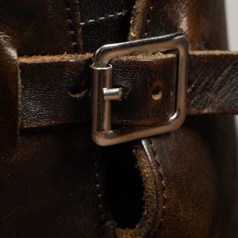 Role Club Anniversary Engineer Boots in Shinki Hand-Finished Black Horsehide