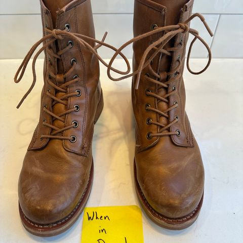 FRYE Veronica Flex Combat in Vintage Pull-up Leather