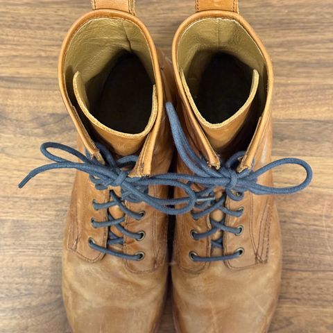 FRYE Veronica Flex Combat in Vintage Pull-up Leather