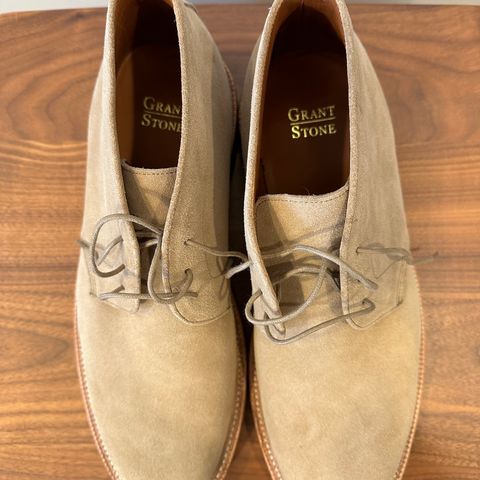 Grant Stone Chukka in C.F. Stead Tan Repello Calf Suede