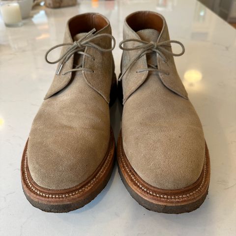 Grant Stone Chukka in C.F. Stead Tan Repello Calf Suede