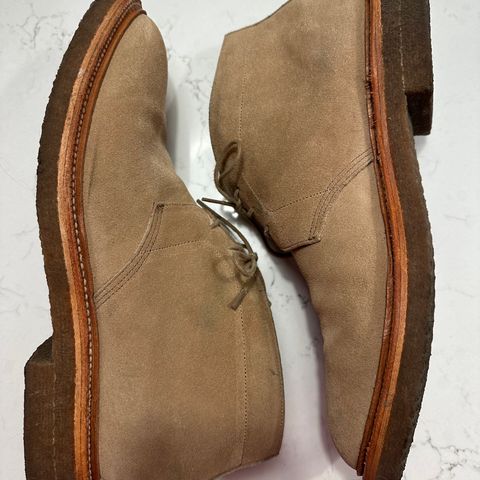 Grant Stone Chukka in C.F. Stead Tan Repello Calf Suede