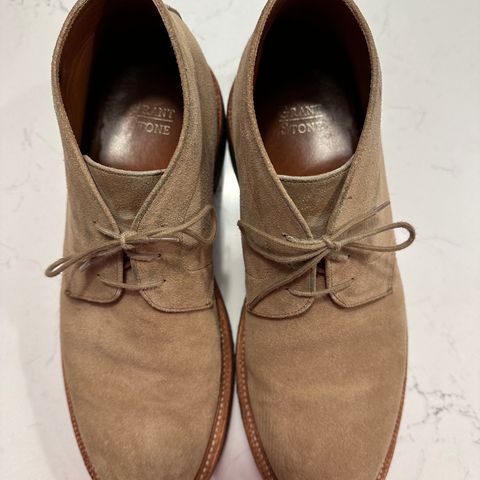 Grant Stone Chukka in C.F. Stead Tan Repello Calf Suede