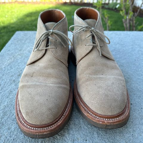 Grant Stone Chukka in C.F. Stead Tan Repello Calf Suede