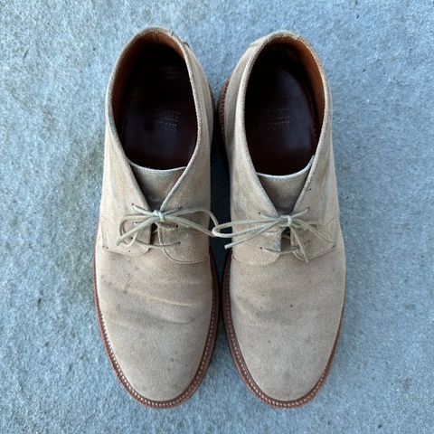 Grant Stone Chukka in C.F. Stead Tan Repello Calf Suede