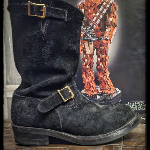 Wesco Boss Engineer Boot in Black Roughout