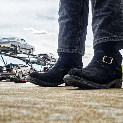 Wesco Boss Engineer Boot in Black Roughout