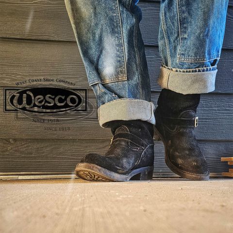 Search result thumbnail of Wesco Boss Engineer Boot in Black Roughout