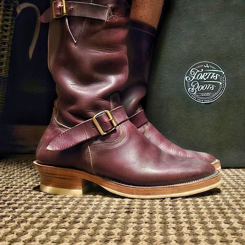 View photo of Fortis Boots Tapak 2.0 Engineer Boots in Horween Color 8 Chromexcel