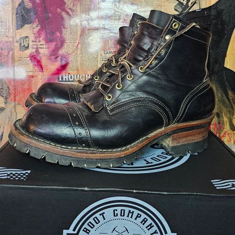 View photo of Frank's Boots in Horween Black Chromexcel