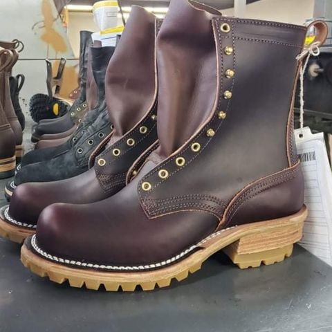 Nicks Urban Logger in Wickett & Craig Burgundy Oiled Latigo