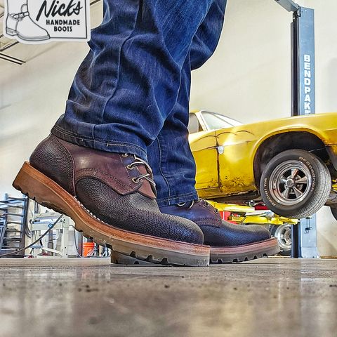 Nicks Urban Logger in Wickett & Craig Burgundy Oiled Latigo
