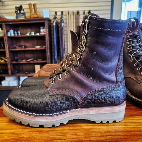 Nicks Urban Logger in Wickett & Craig Burgundy Oiled Latigo