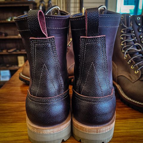 Nicks Urban Logger in Wickett & Craig Burgundy Oiled Latigo