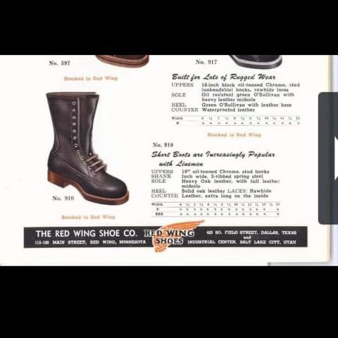 Search result thumbnail of Red Wing Unlisted Model in Unknown Material