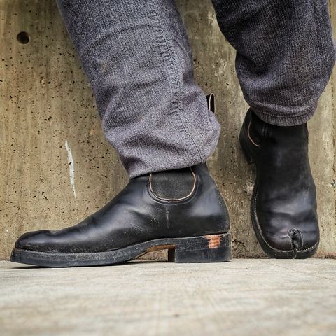Briselblack The Seventh TABI in Black-Overdyed Horsebutt