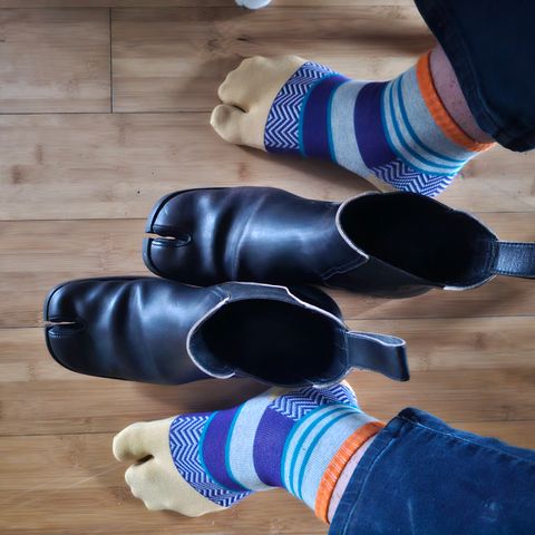 Briselblack The Seventh TABI in Black-Overdyed Horsebutt