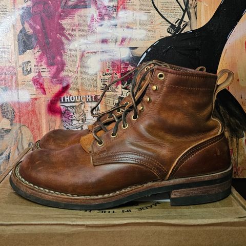 View photo of Nicks Falcon in Horween Orange Predator