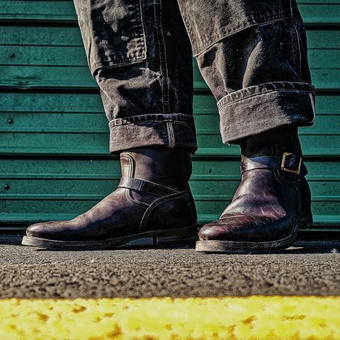Search result thumbnail of Motor Engineer Boots in Black Hand-Dyed Italian Horsebutt