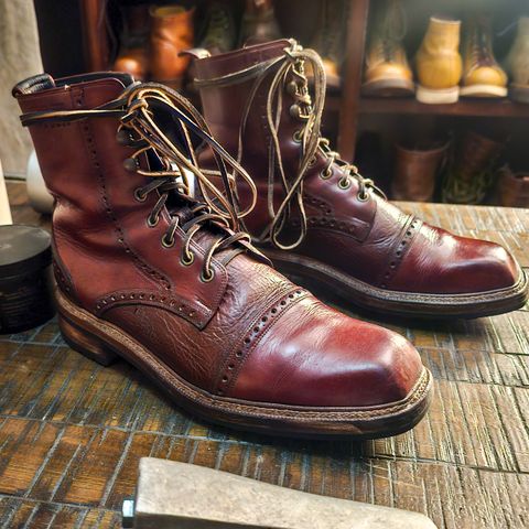 View photo of Atelier Stefani ARI boot. in Italian Sourced Leather From Small Tanneries