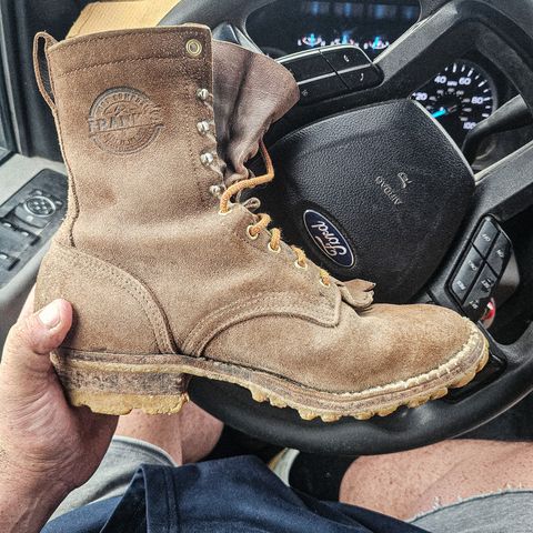 View photo of Frank's Boots Unknown Model in Seidel Chocolate Oil Tan Roughout