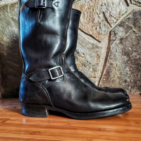 SKOOB Wander Engineer Boots in Black Italian Horsebutt