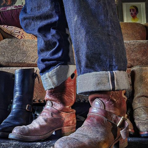 Search result thumbnail of OPEN ROAD CUSTOM BOOTS Engineer in Crude Culatta Horse Doublebutt "Brandy"