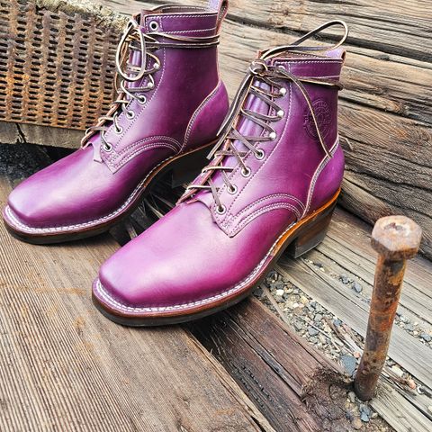 Frank's Square Toe in Maryam Amethyste TPR Horsebutt