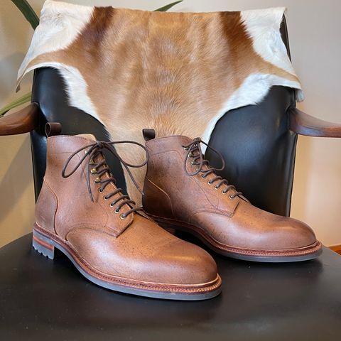 Meermin Service Boot in C.F. Stead Autumn Spice Waxed Kudu