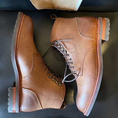 Meermin Service Boot in C.F. Stead Autumn Spice Waxed Kudu