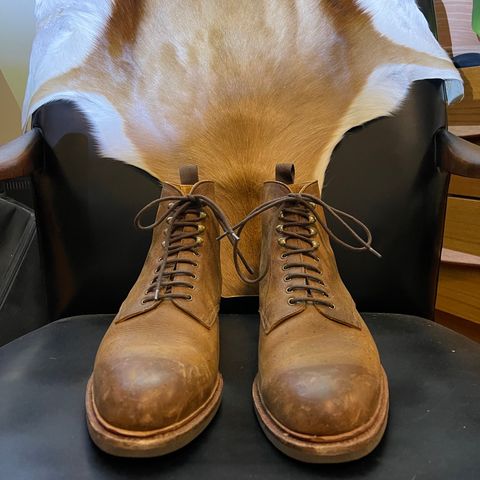 Meermin Service Boot in C.F. Stead Autumn Spice Waxed Kudu