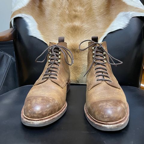 Meermin Service Boot in C.F. Stead Autumn Spice Waxed Kudu