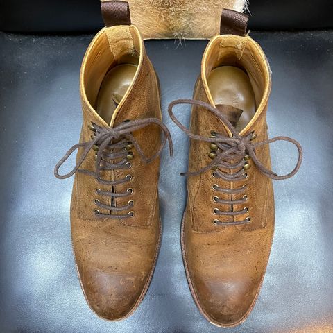 Meermin Service Boot in C.F. Stead Autumn Spice Waxed Kudu