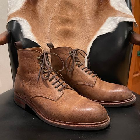 Meermin Service Boot in C.F. Stead Autumn Spice Waxed Kudu