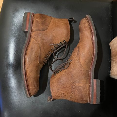 Meermin Service Boot in C.F. Stead Autumn Spice Waxed Kudu