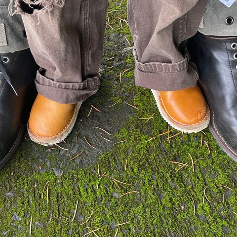 Wesco Romeo in Maryam “ banana” horsebutt, Law shrunken bison, buckskin lined