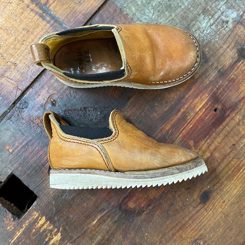 Wesco Romeo in Maryam “ banana” horsebutt, Law shrunken bison, buckskin lined