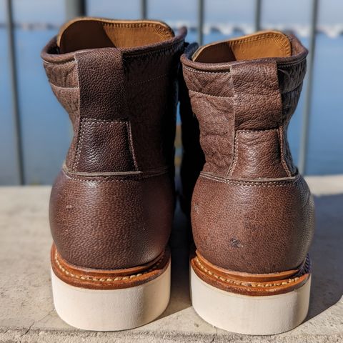 Viberg Scout Boot in C.F. Stead Fog Waxed Veldt