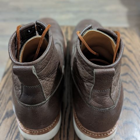 View photo of Viberg Scout Boot in C.F. Stead Fog Waxed Veldt