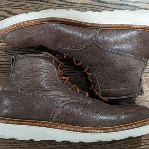 View photo of Viberg Scout Boot in C.F. Stead Fog Waxed Veldt